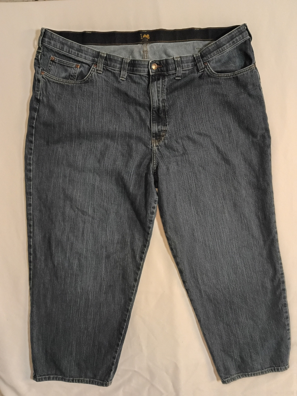 Lee Men’s 50x30 Relaxed Fit Jeans Dark Wash Straight Leg, plus big man pants
